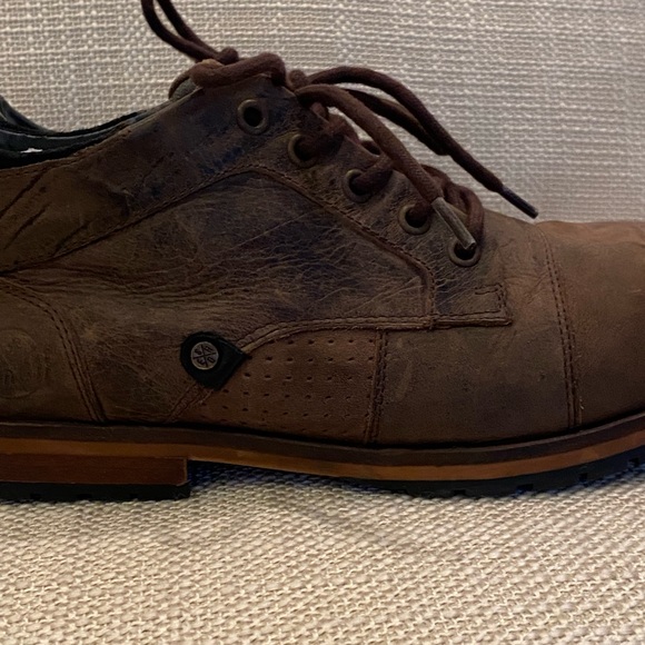 Bull Boxer Mens Brown Leather Distressed Tie Shoes /Size 8 / Caprysos - Picture 4 of 15